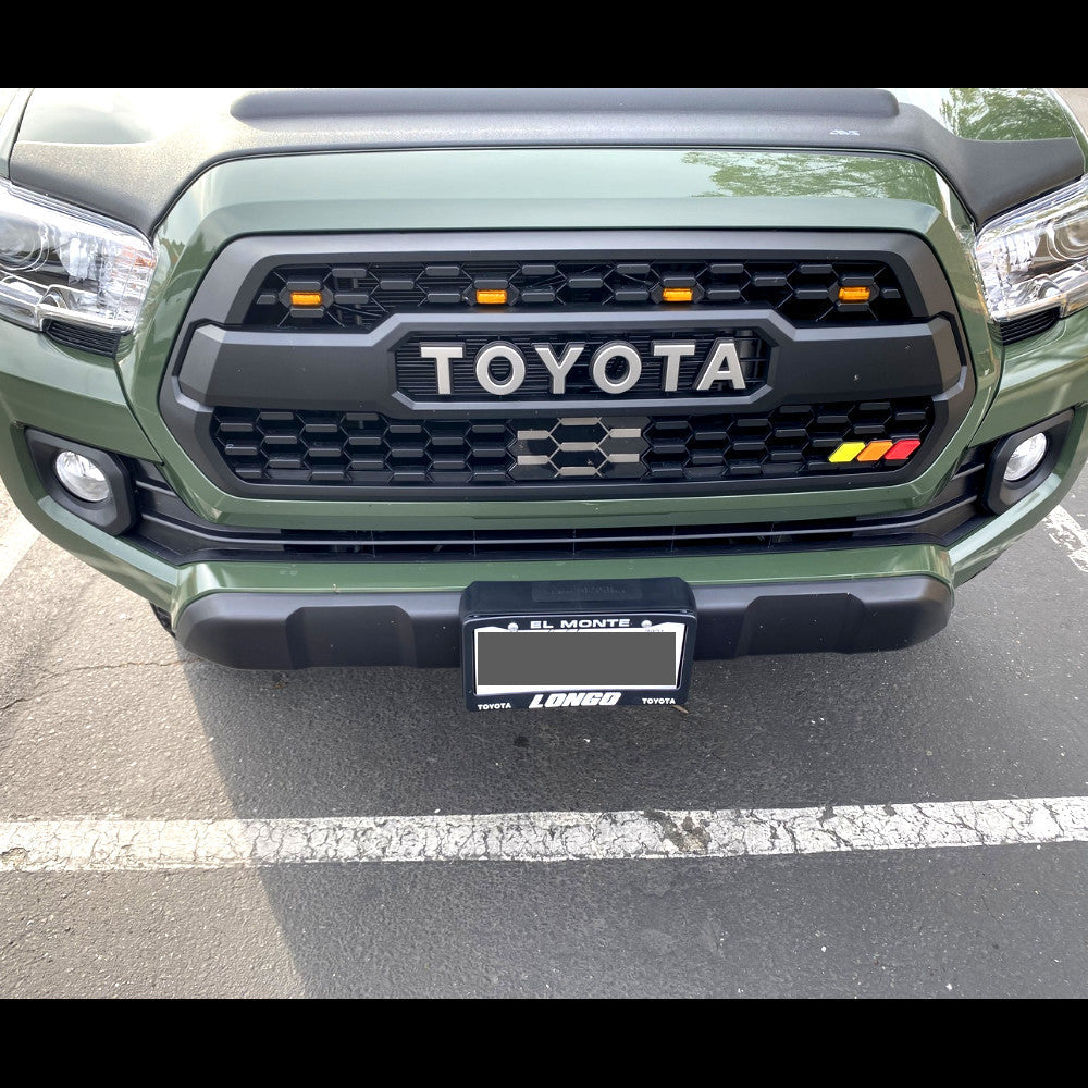 Tri-Color TRD Pro Grille Badge Emblem Auto Proo Parts